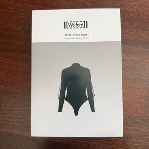 Wolford Black Crepe Jersey Bodysuit NWT